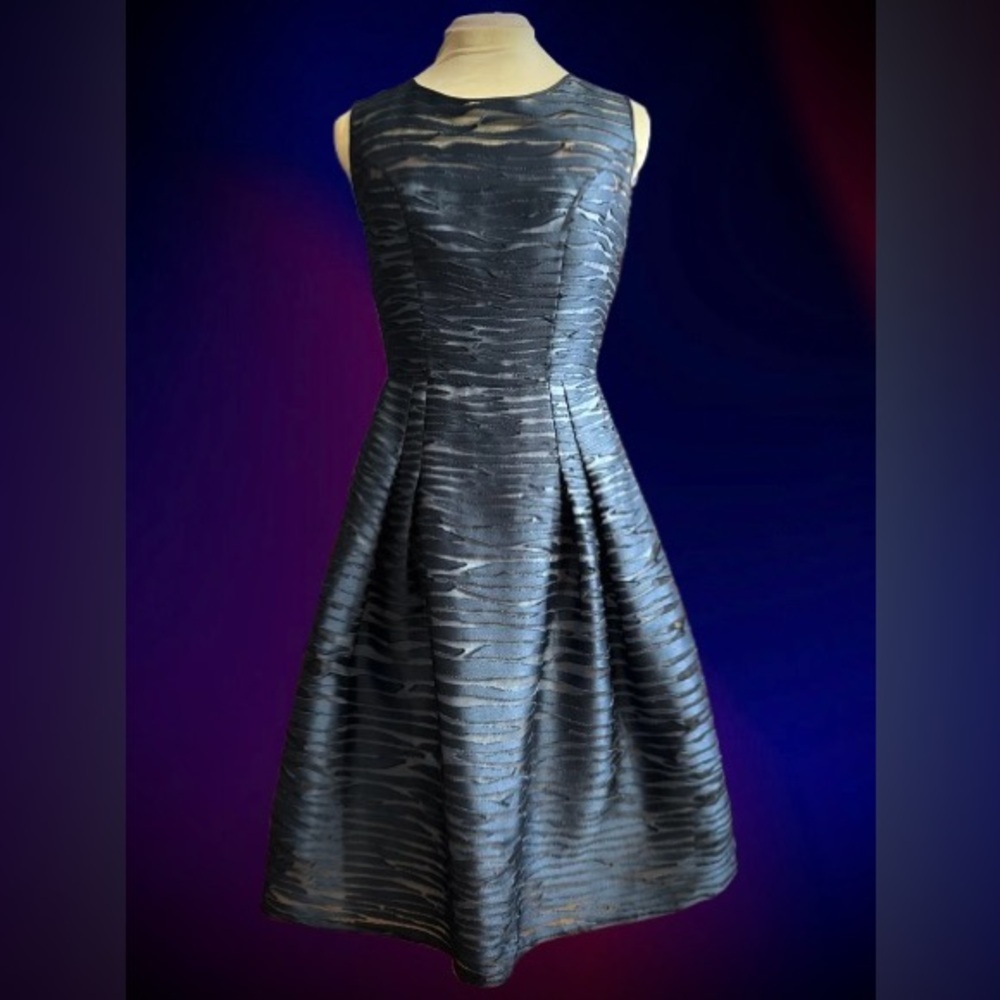 Carolina Herrera Fit-and-Flare, burnout/textured, cocktail dress sz 8